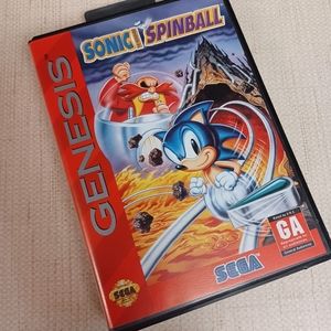 Sonic Spinball Sega Genesis Video Game Vintage